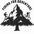 pining for adventure logo black
